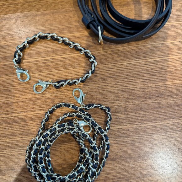 Emma Pebble Leather Bandolier - Black/Gold - 17 Pro Max + Extras - Picture 2 of 4